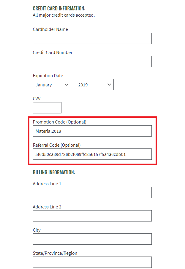 Linode billing information