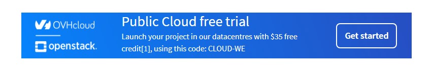 ovh public cloud trial 35 usd credit