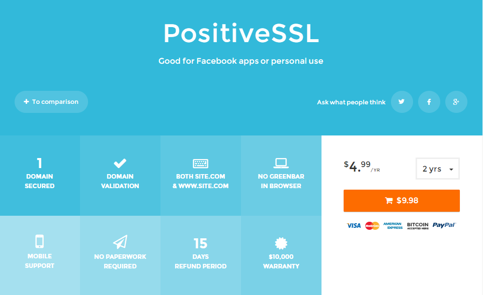 positive ssl