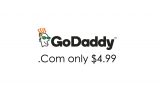 GoDaddy $4.99 domain .com coupon