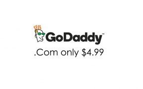 GoDaddy $4.99 domain .com coupon