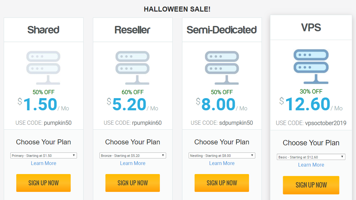 HawkHost Halloween Sale