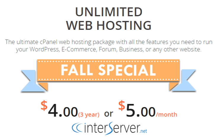 InterServer Hosting Plan