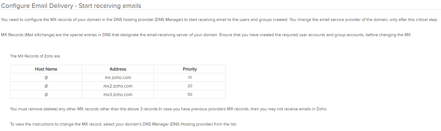 zoho mx record
