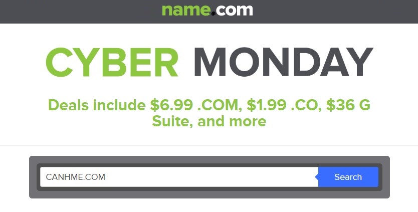 Name.com cyber monday