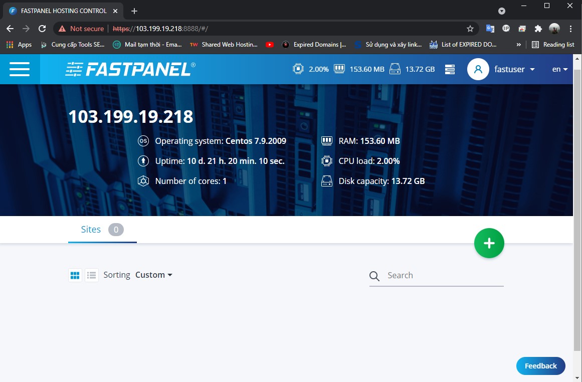 FastPanel control panel