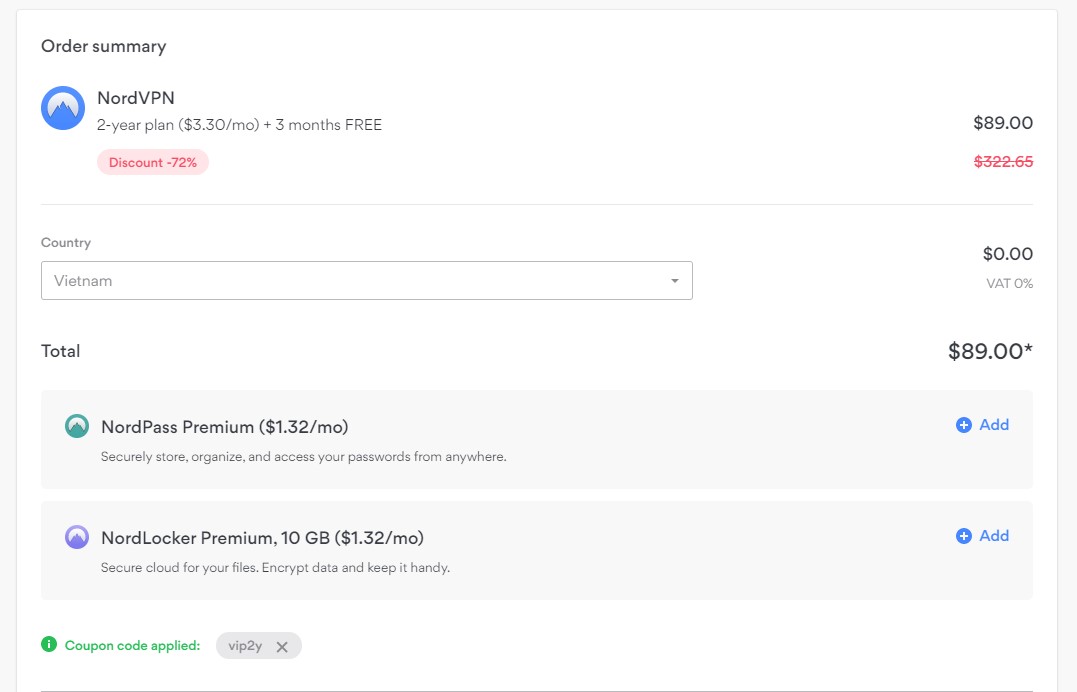 NordVPN coupon