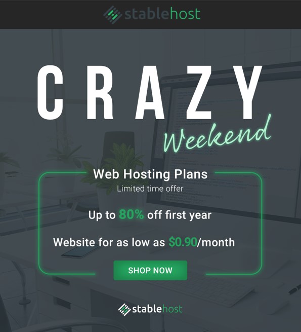StableHost Crazy Weekend Deal