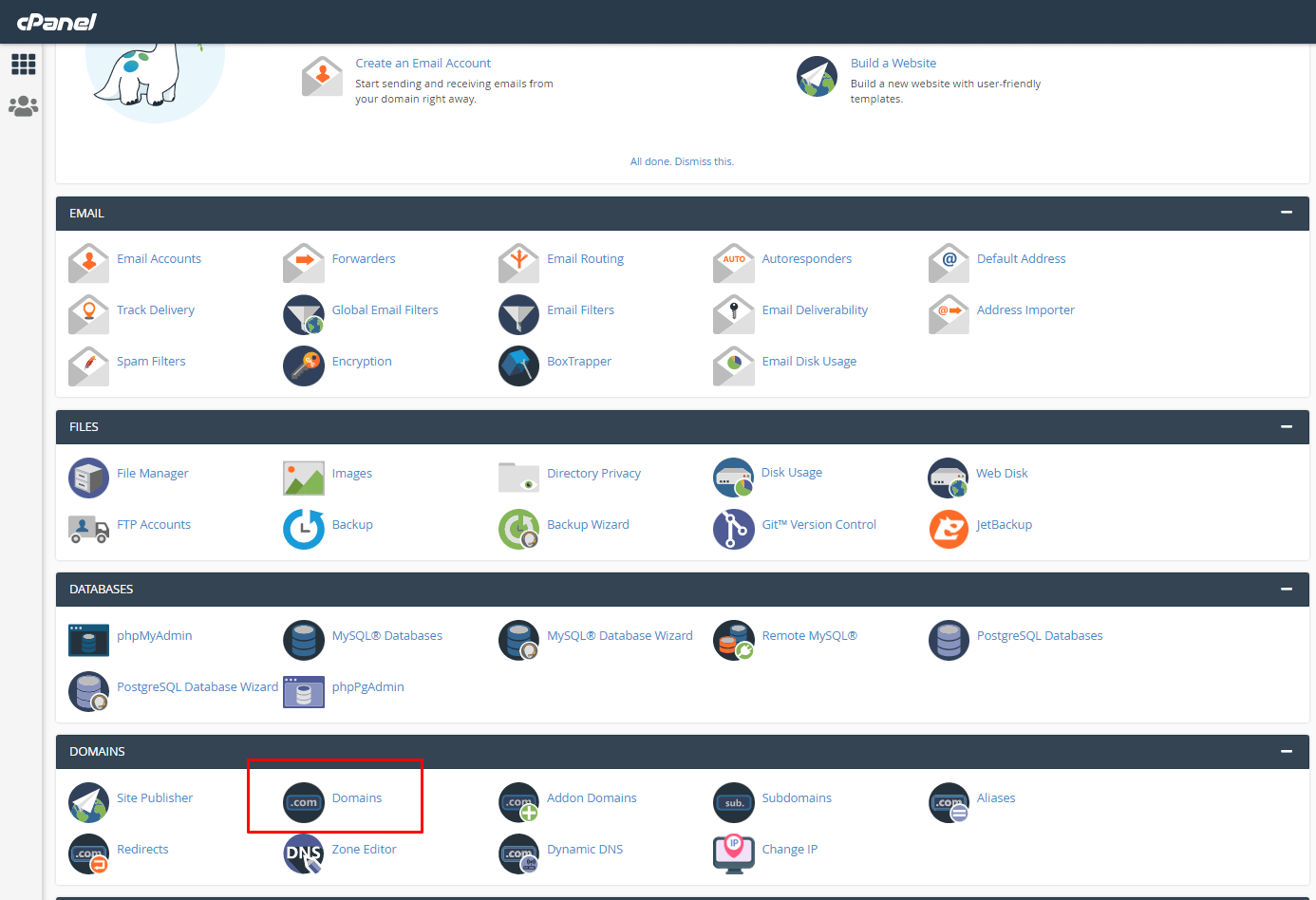 Domain section