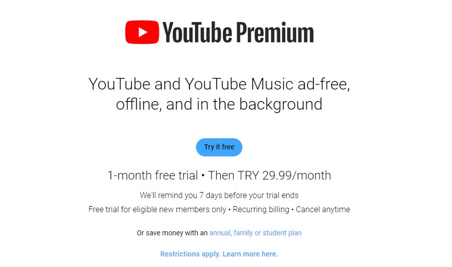 Youtube Premium Turkey